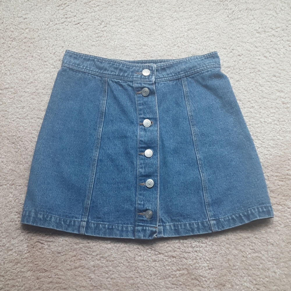 Mini Button down denim skirt